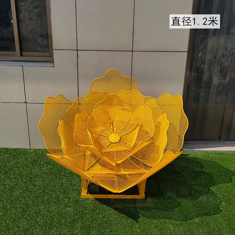 不锈钢花朵雕塑
