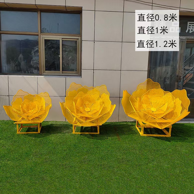 不锈钢花朵雕塑