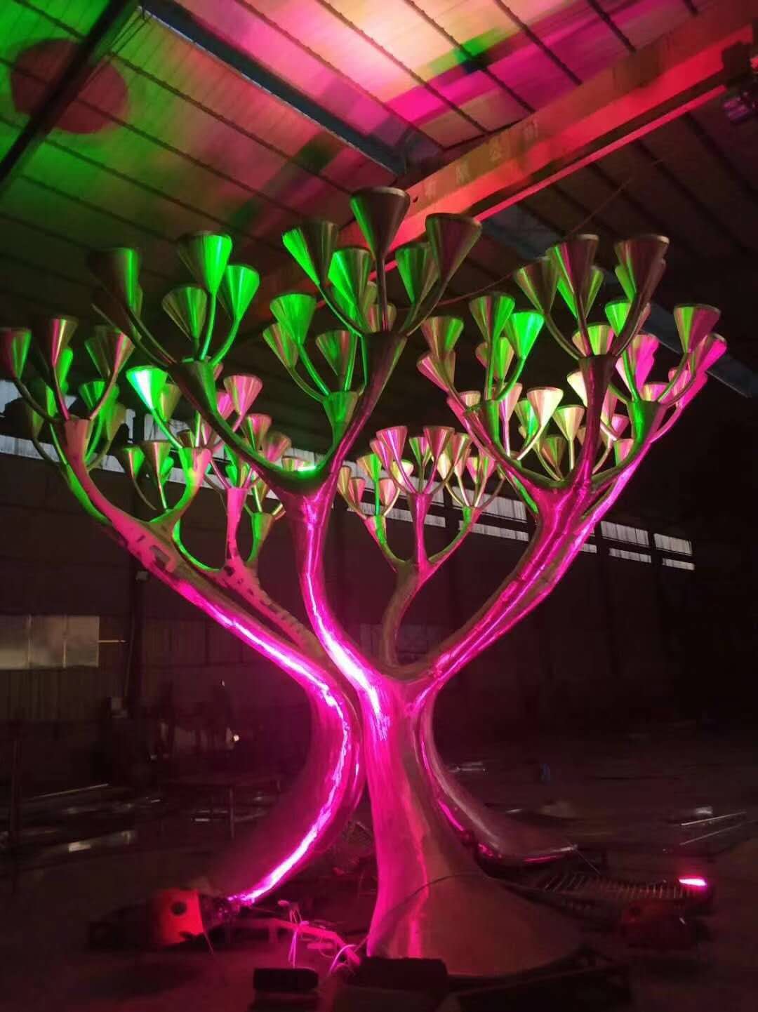 不锈钢灯光树