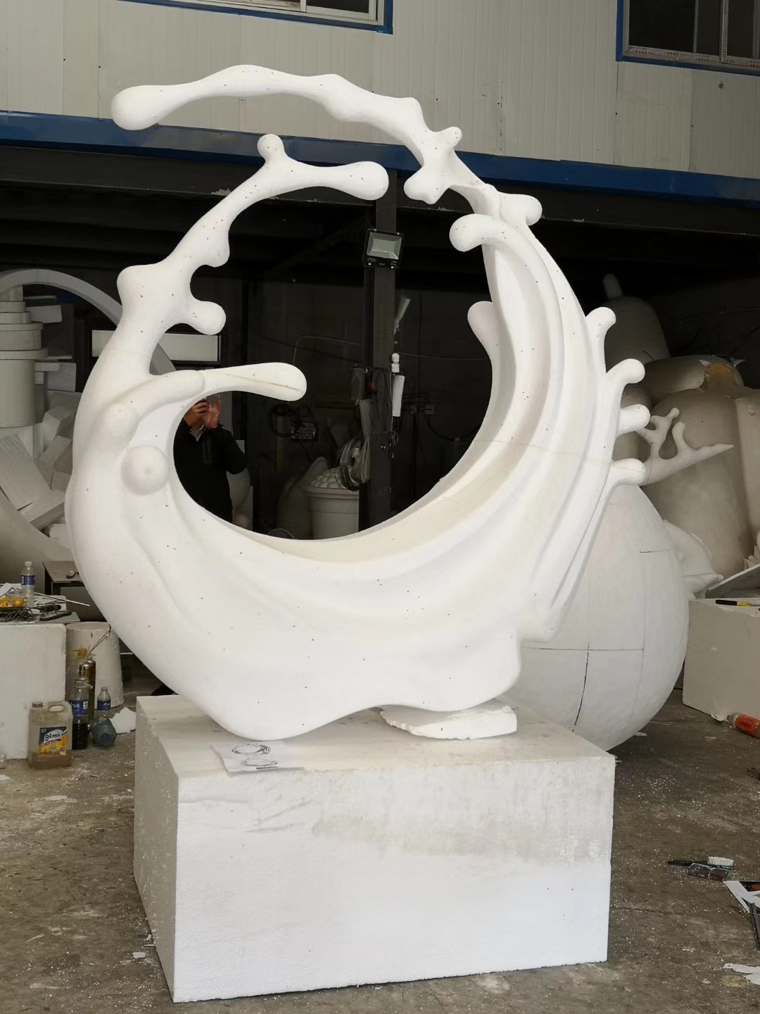 不锈钢浪花雕塑